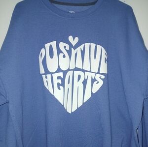 Womens Positive hearts 3D puff XXL 46-48 sweater long sleeve 60% cotton 40 % pol